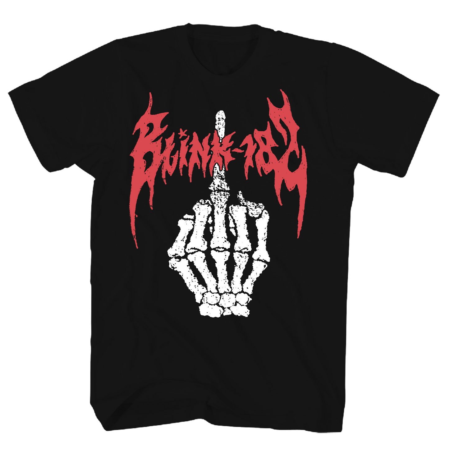 Blink 182 - Skeleton Finger Tshirt Black Product Image