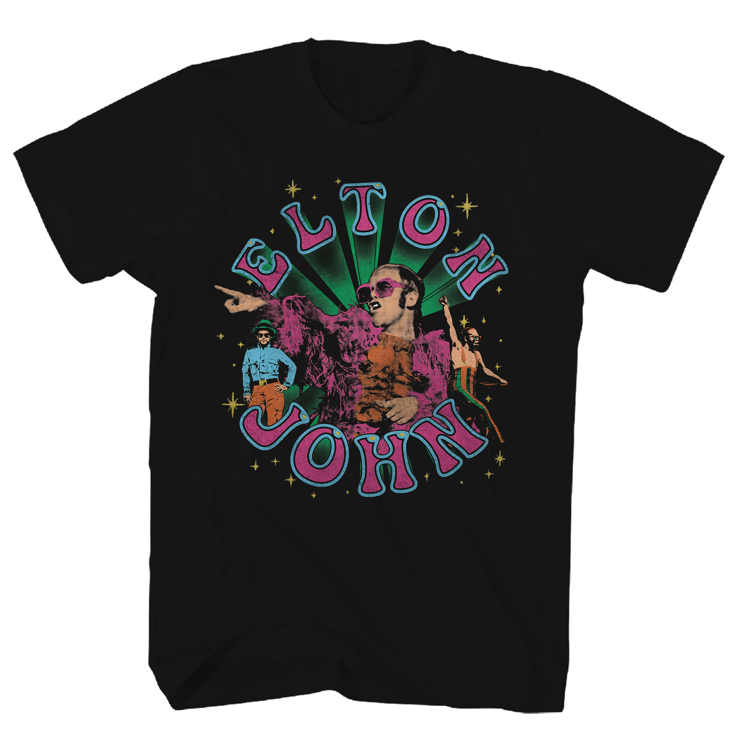 Elton John - Ej Images Tshirt Black Product Image