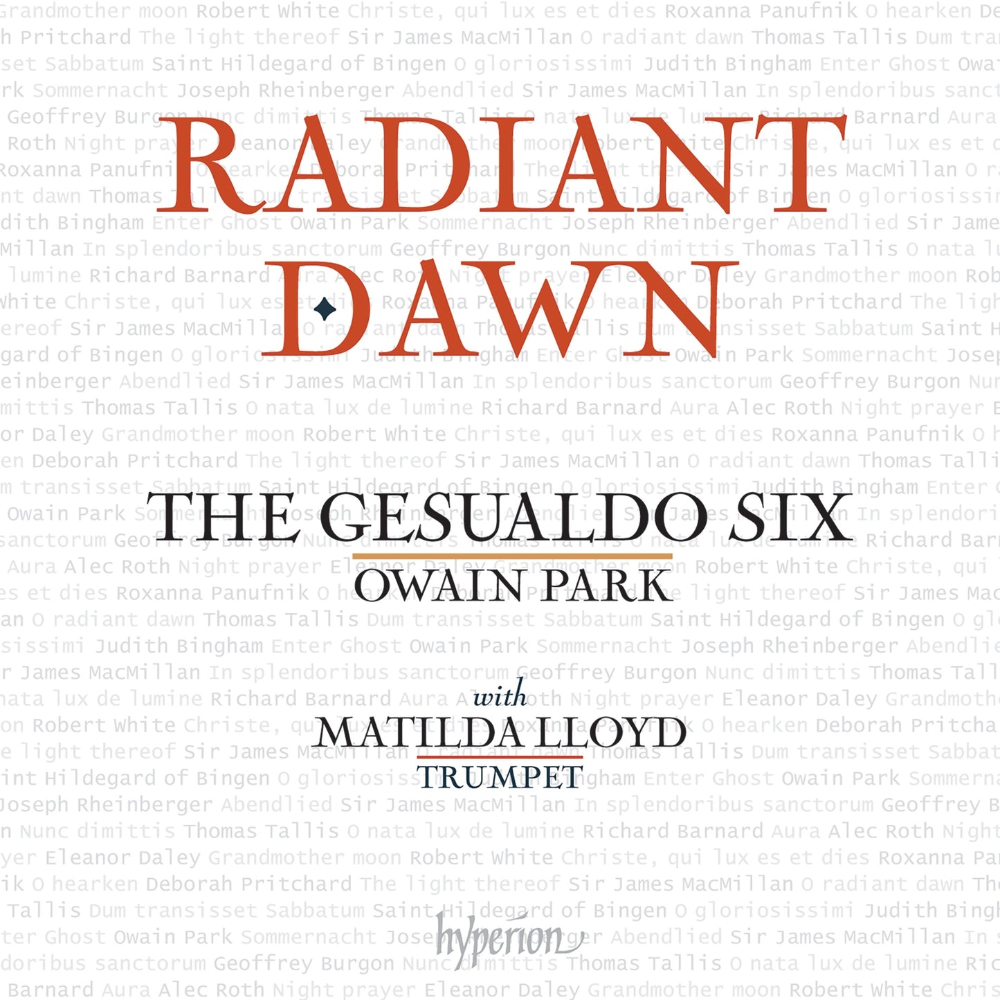 The Gesualdo Six & Owain Park - Radiant Dawn Album Cover
