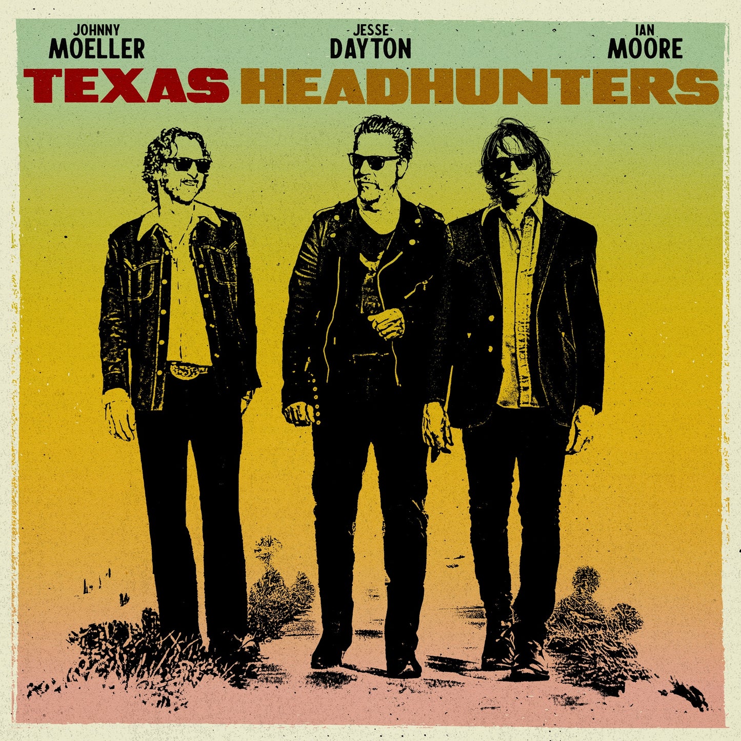 Jesse Dayton, Ian Moore & Johnny Moeller - Texas Headhunters Album Cover