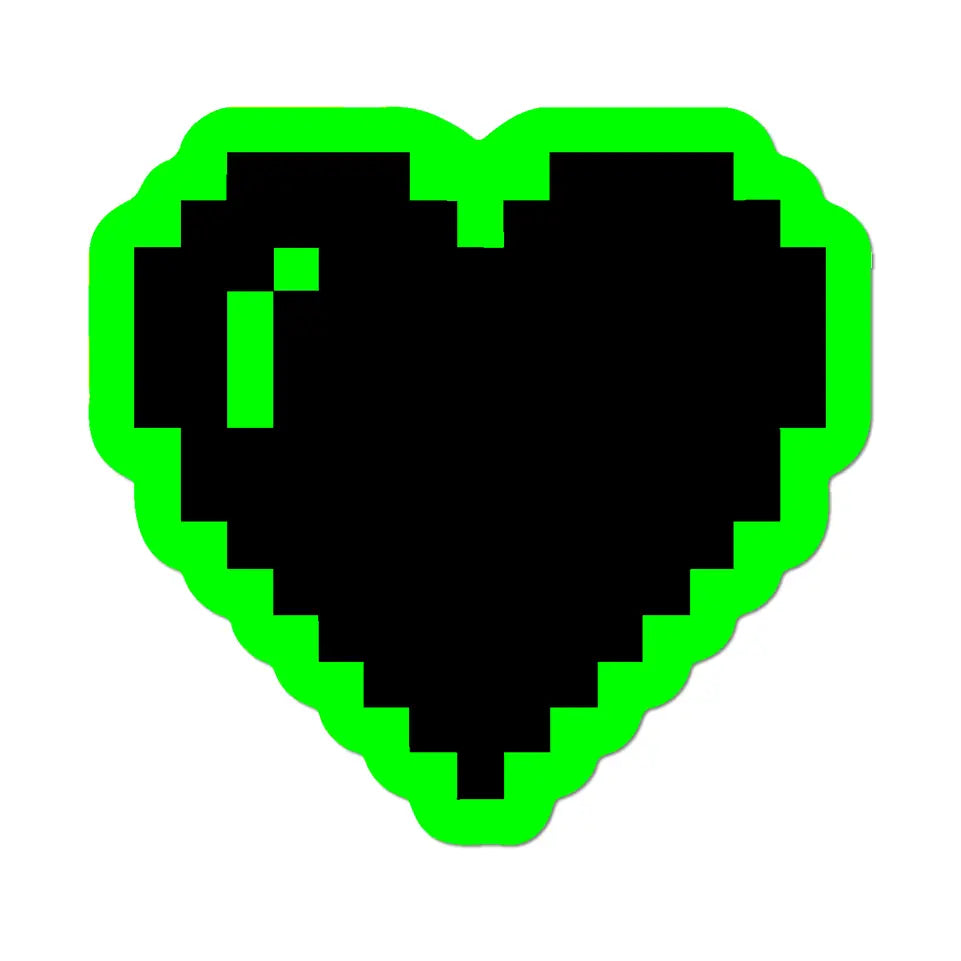 Pixel Heart by Wendy White (Love) - Die-Cut Sticker