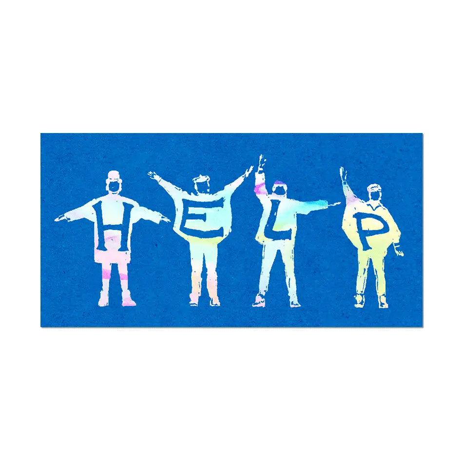 HELP by The Beatles - Die-Cut Sticker