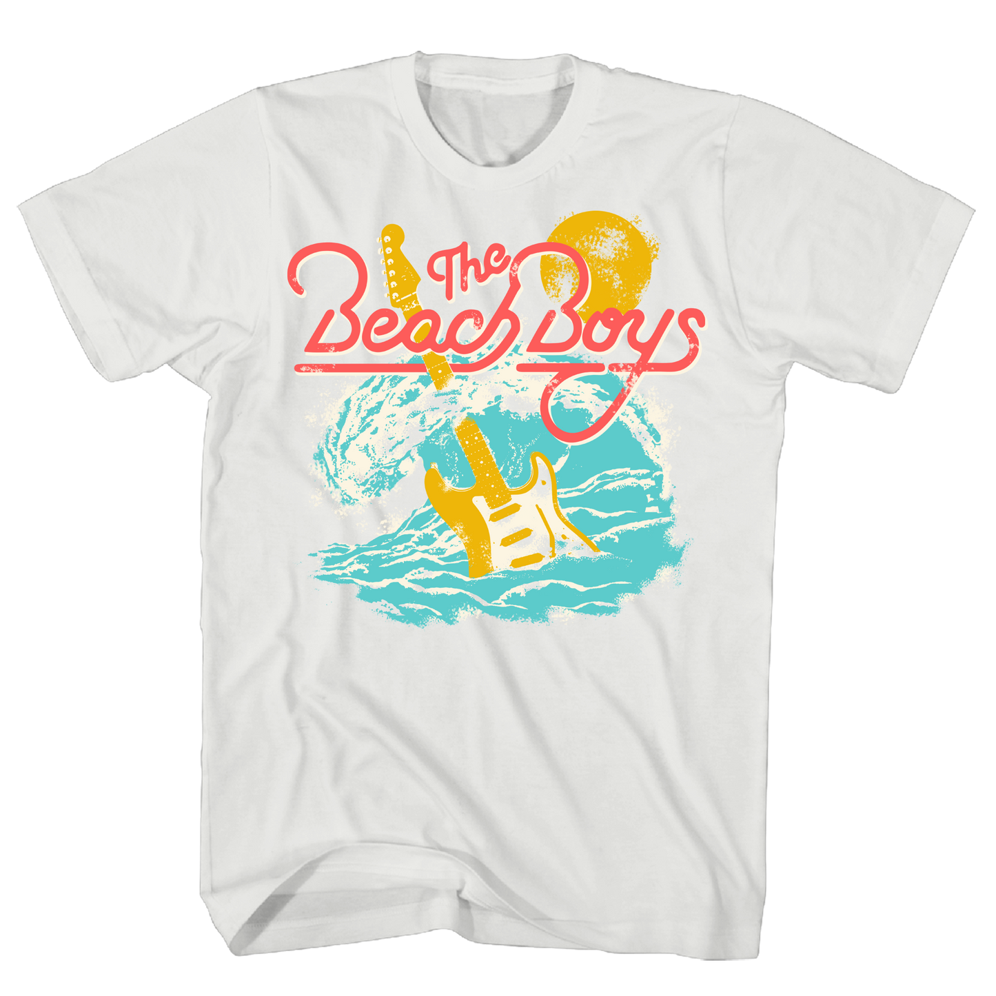 Beach Boys - Surfing Guitar Tshirt Wht Product Image