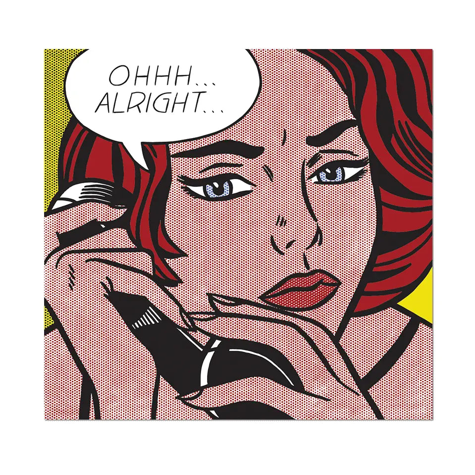 Ohhh... Alright... By Roy Lichtenstein - Die-Cut Sticker