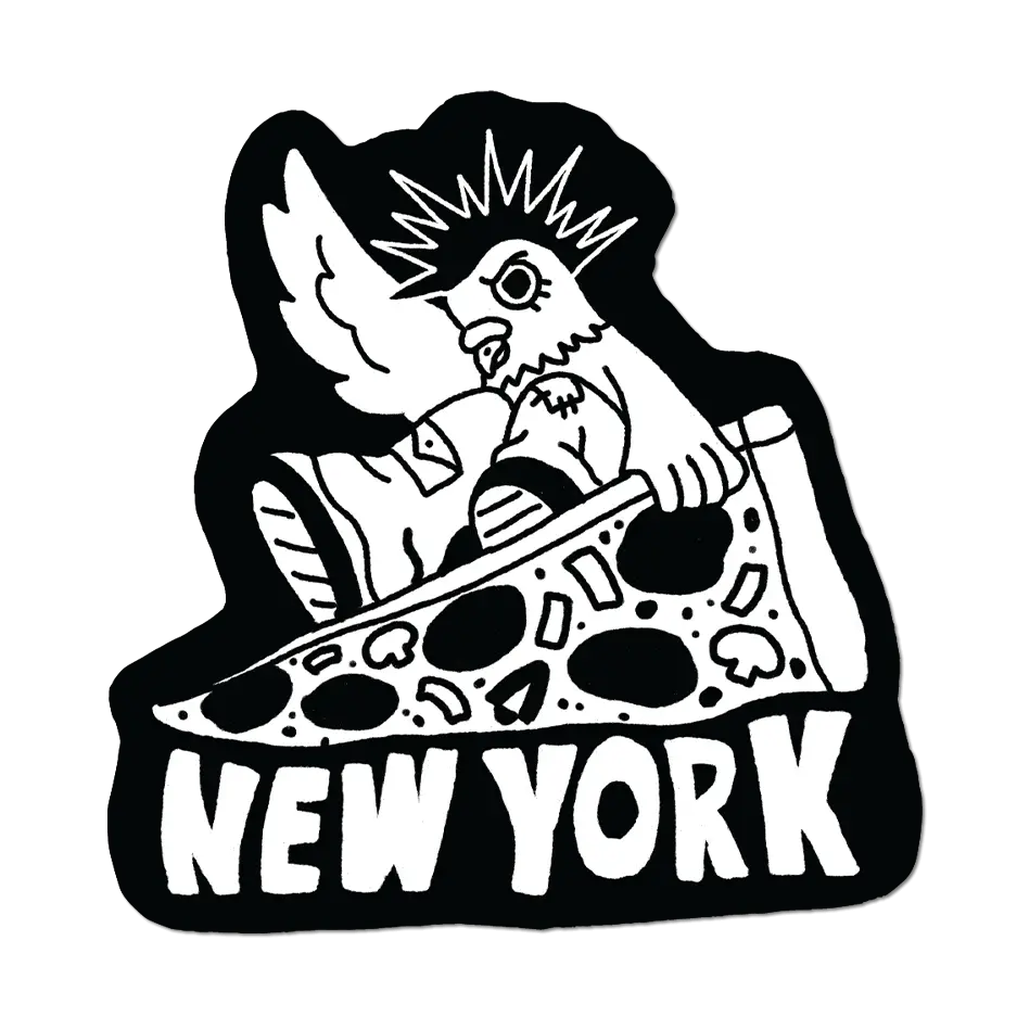 New York Pizza Pigeon by Apply - Die-Cut Sticker