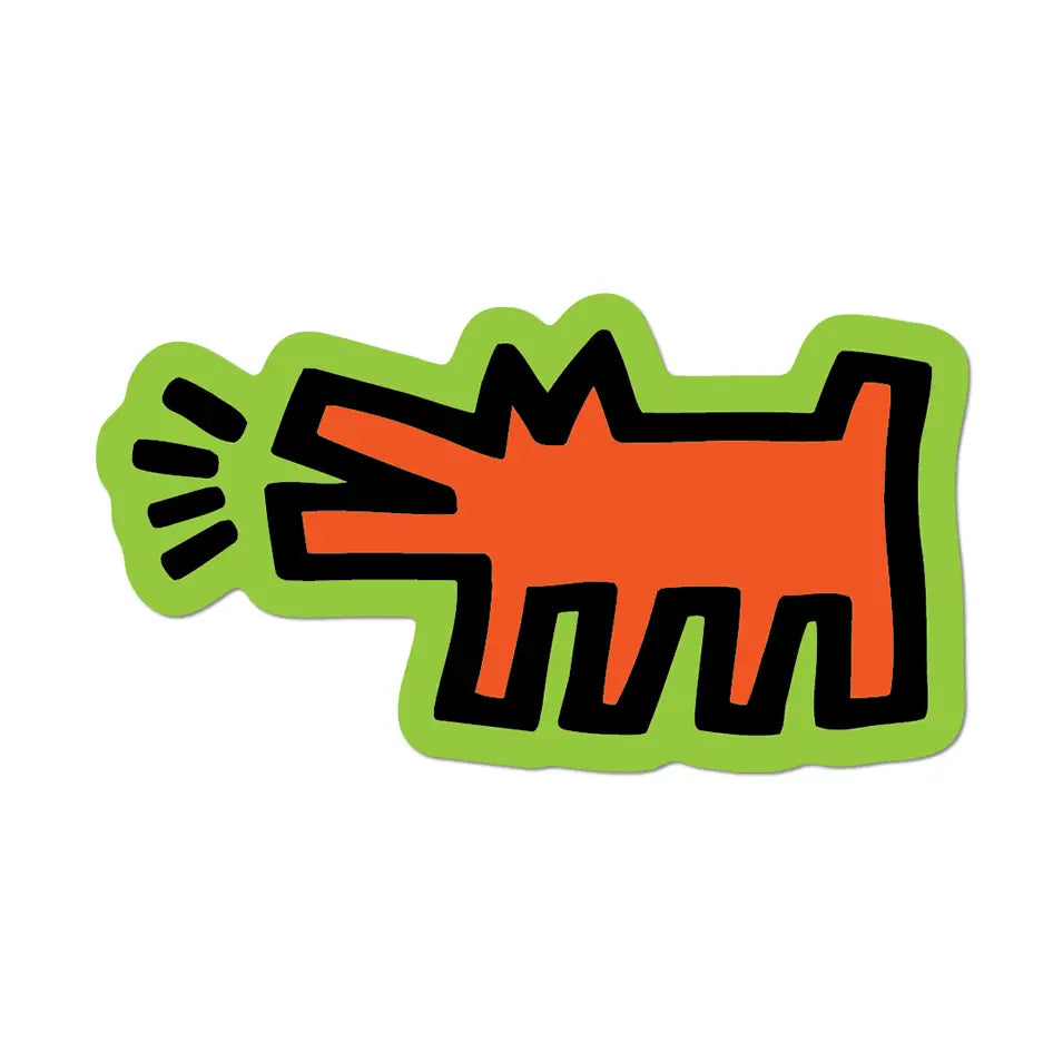 Barking Pop Shop Dog by Keith Haring - Die-Cut Sticker