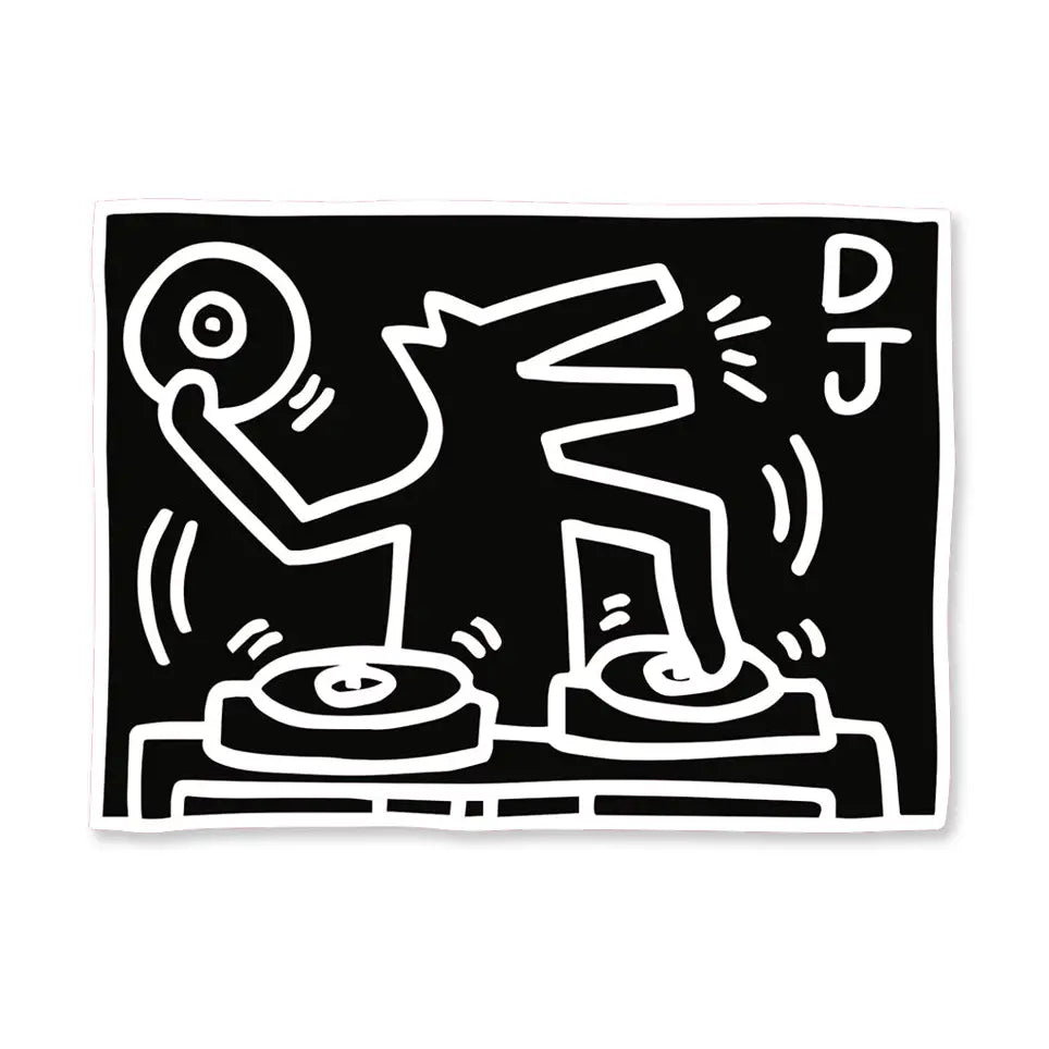 DJ Dog by Keith Haring - Die-Cut Sticker