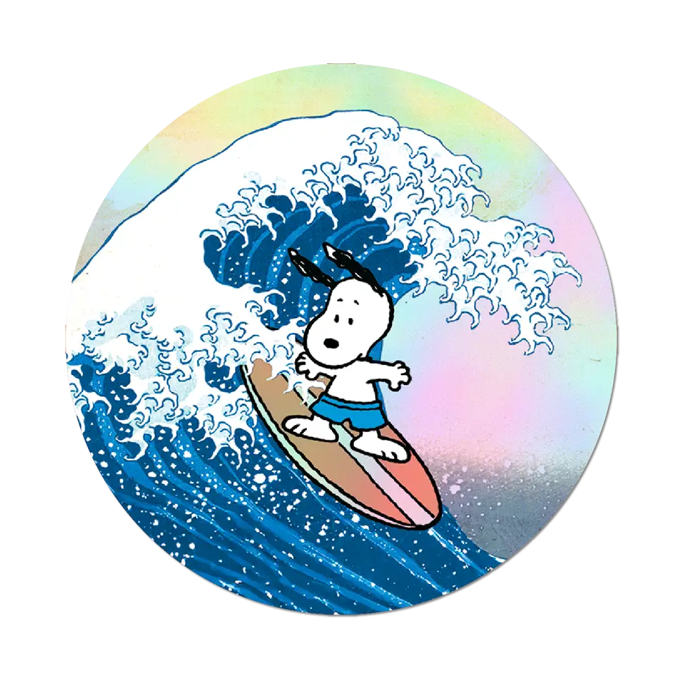 Great Wave Snoopy - Die-Cut Sticker (Surf Art History)