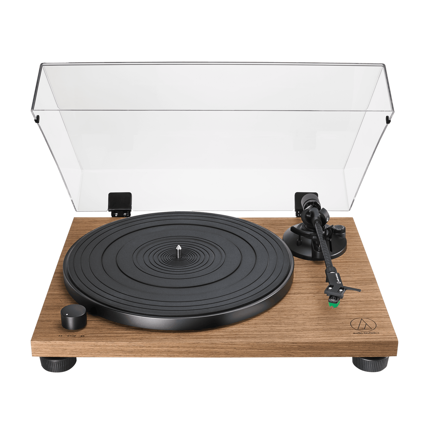 AT-LPW40WN Manual Belt Drive Wood Base Turntable