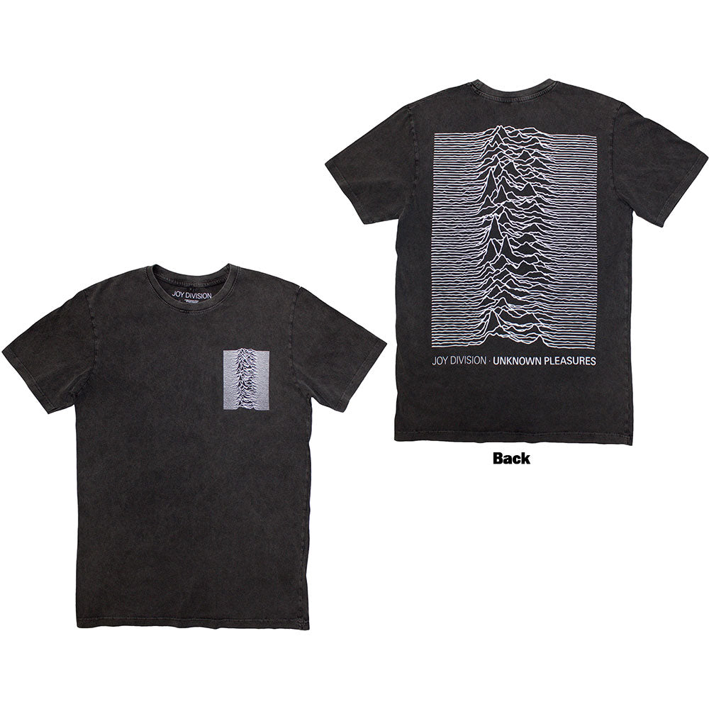 Joy Division - Joy Division Unisex Stone Wash T-Shirt: Pulsar Pocket Wave Product Image