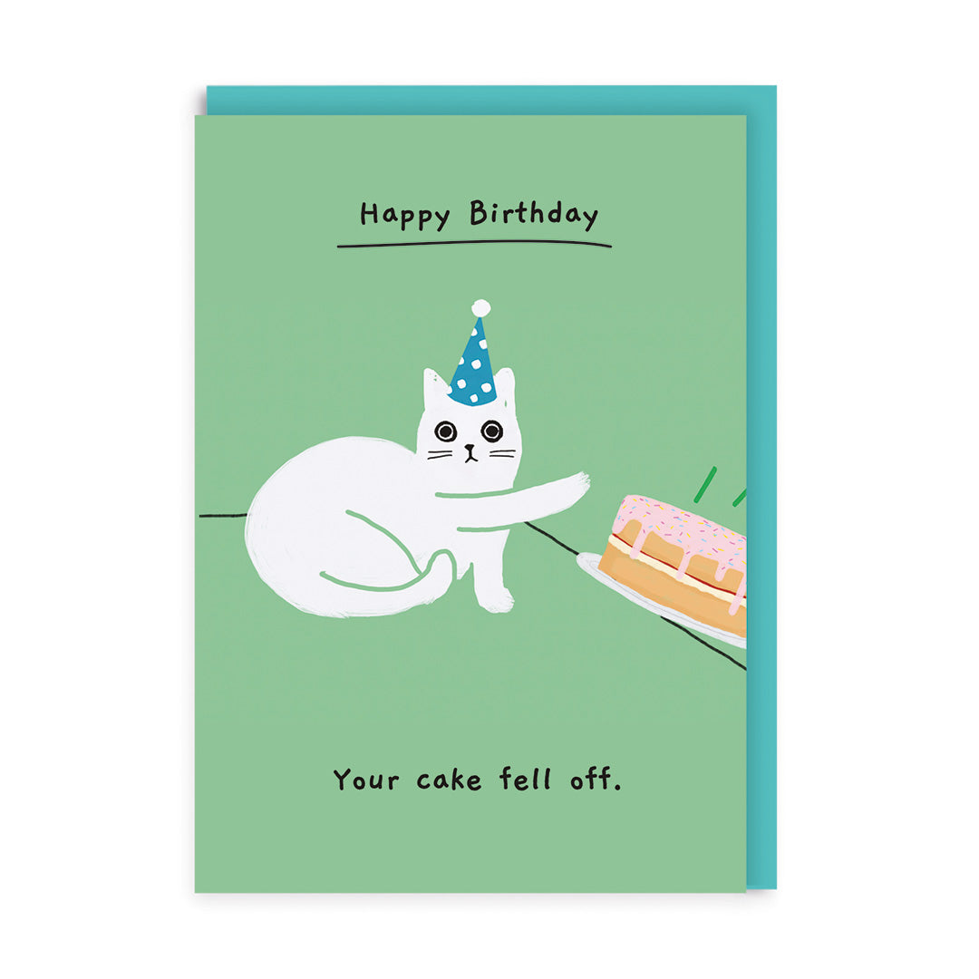 Your Cake Fell Off Birthday Card by Ohh Deer