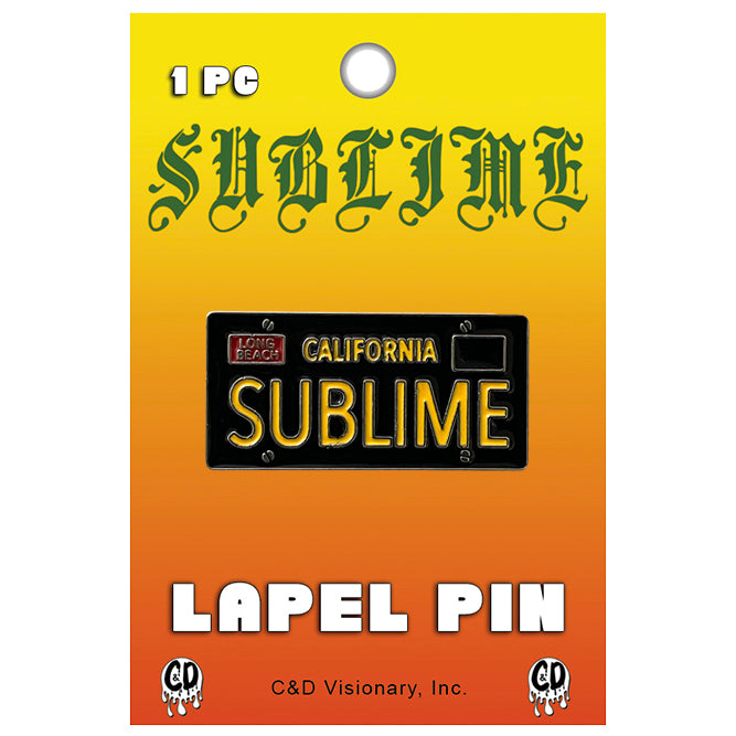 Sublime License Plate 1.25" Lapel Pin