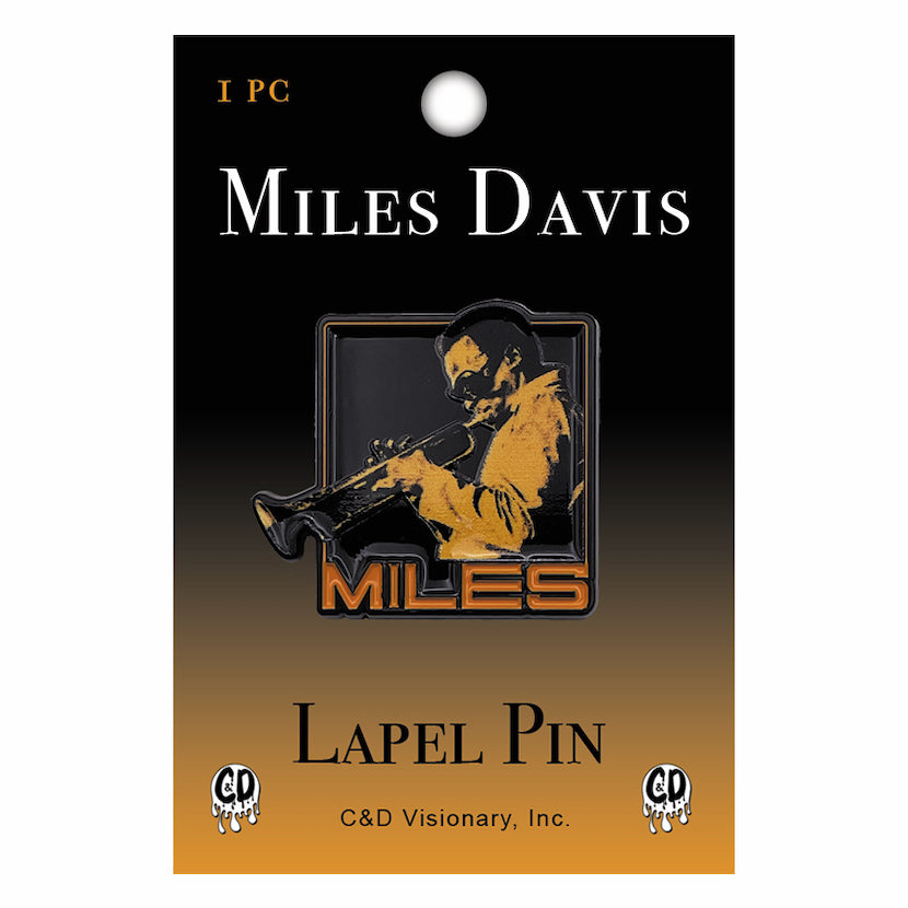Miles Davis Orange Trumpet 1.25" Lapel Pin