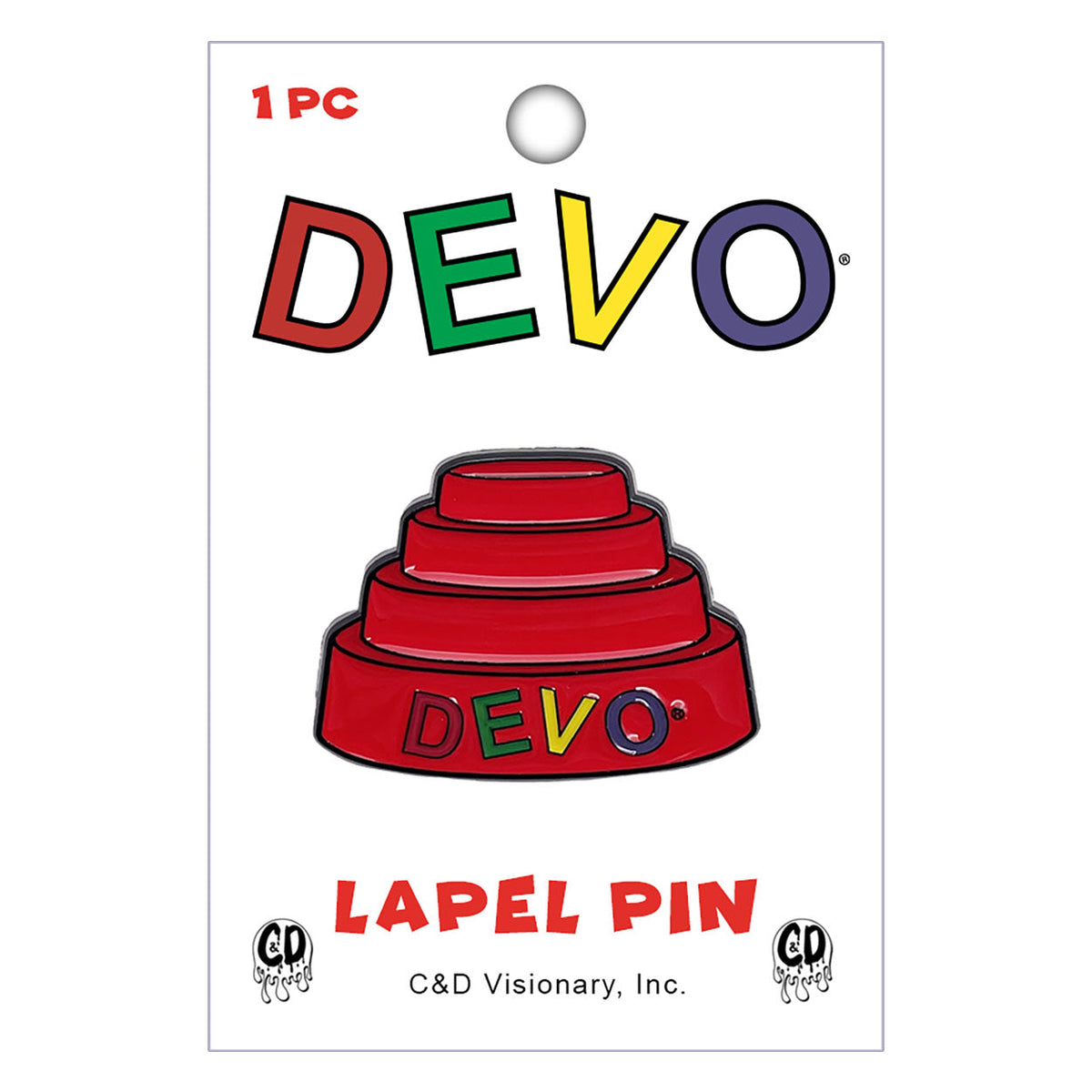 Devo Dome Hat 1.25" Lapel Pin