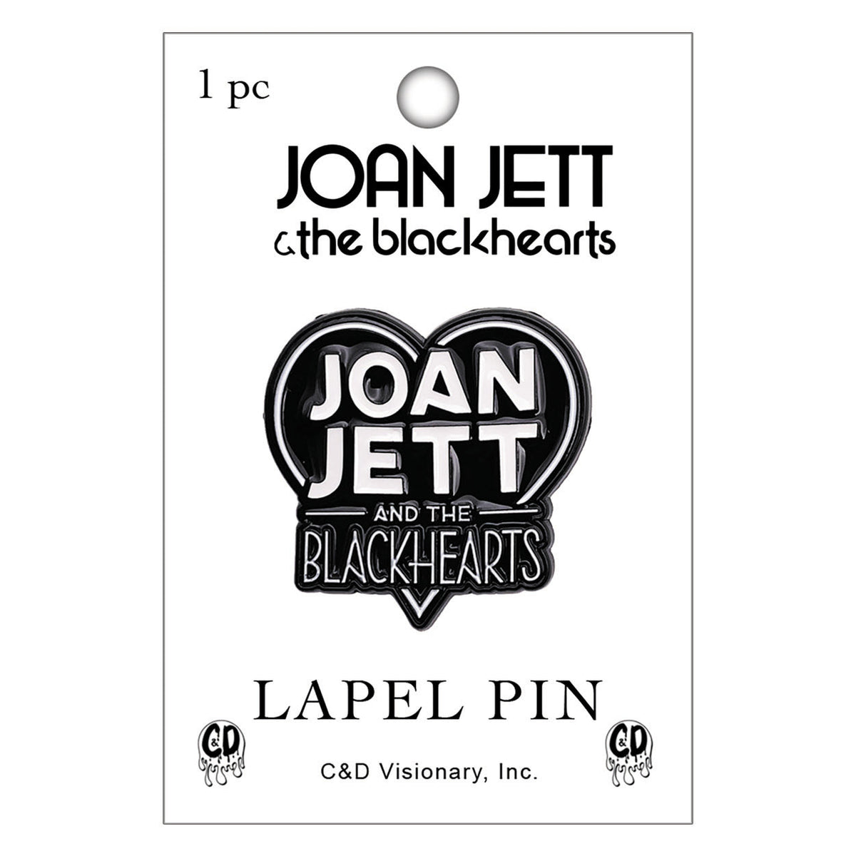 Joan Jett & the Blackhearts Heart Logo 1.25" Lapel Pin