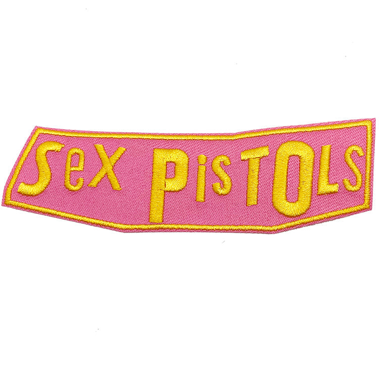 Sex Pistols Pink & Yellow Logo 4.25"x1.25" Patch
