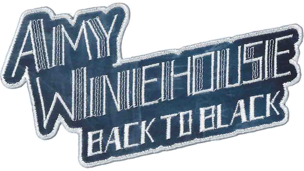 Amy Winehouse Back to Black 4"x2.25" Patch