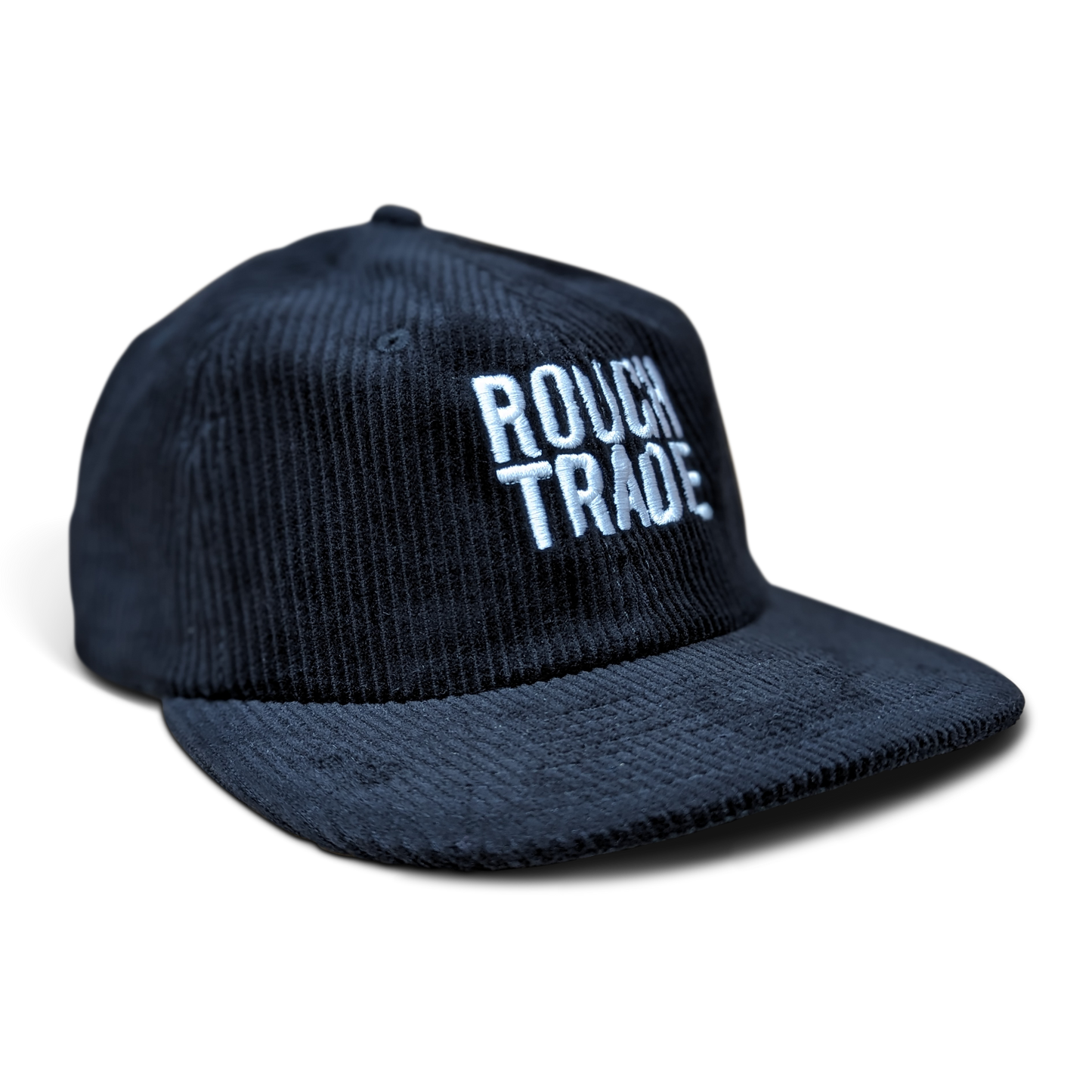 Rough Trade Embroidered Logo Cord Cap - Black