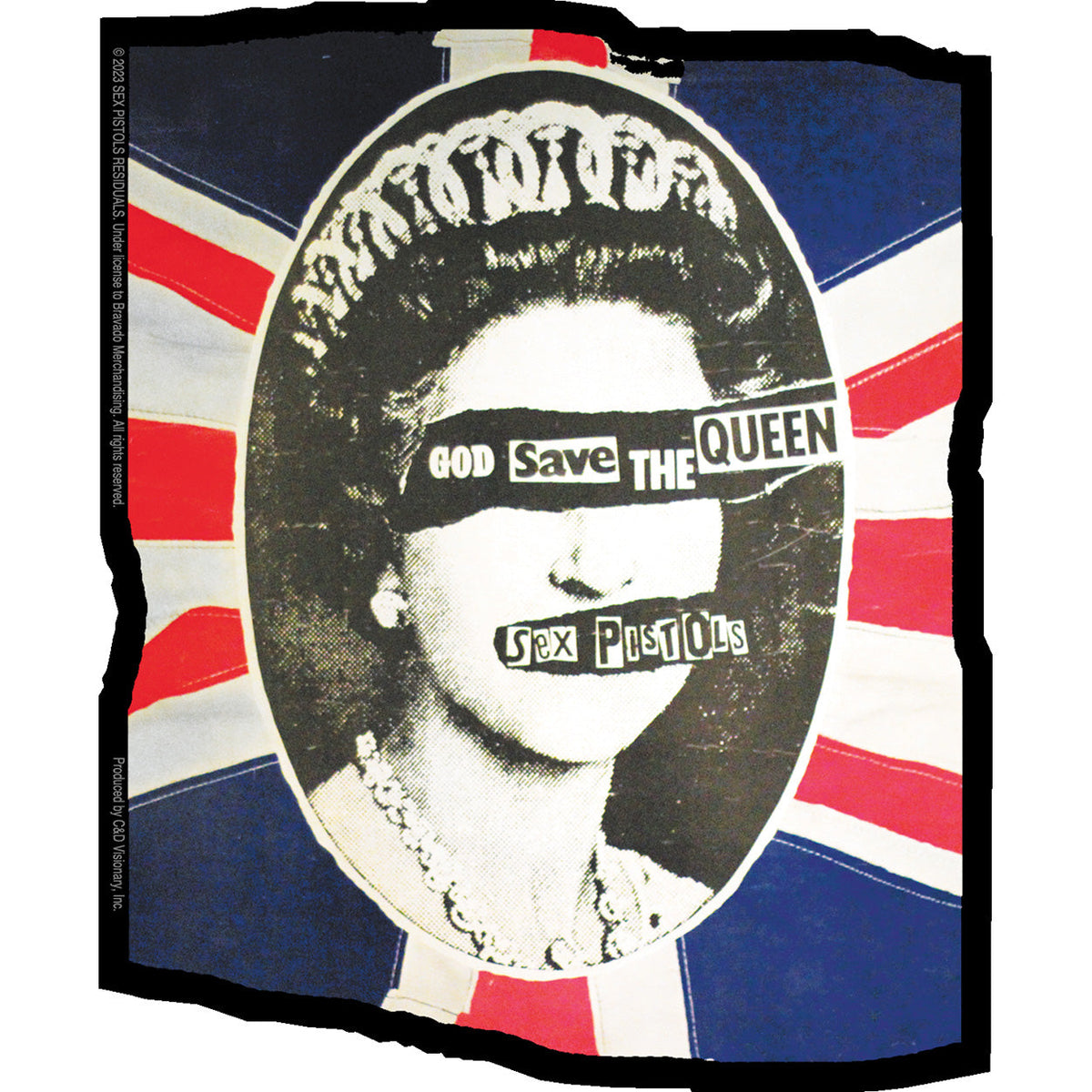 Sex Pistols UK Flag Queen 4.1"x5" Sticker