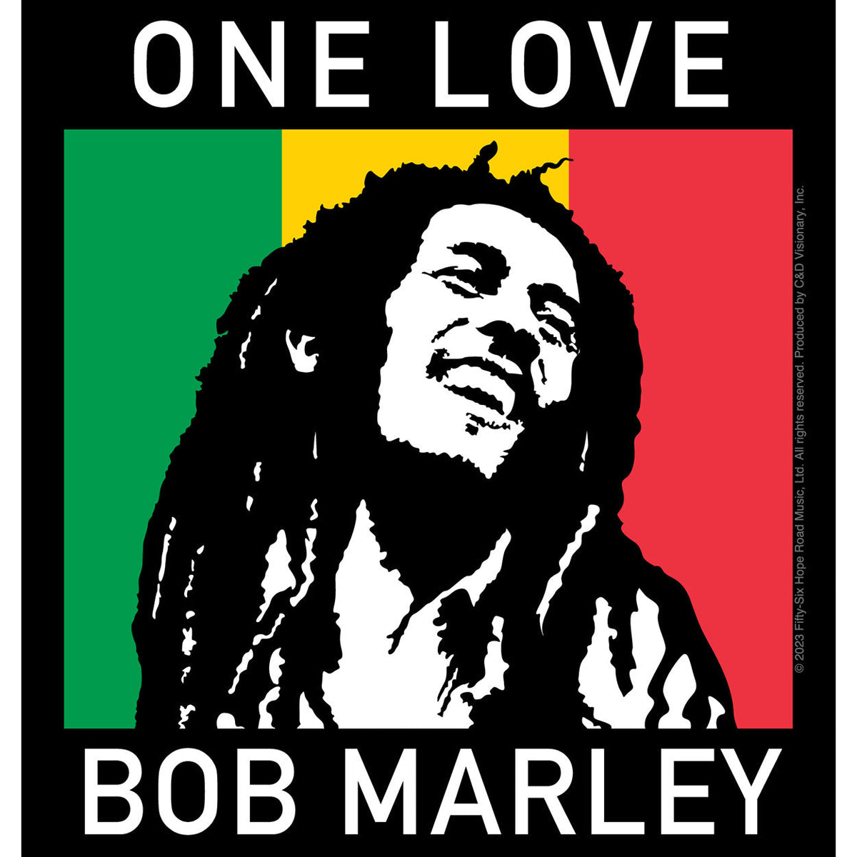 Bob Marley One Love 4.5"x5" Sticker
