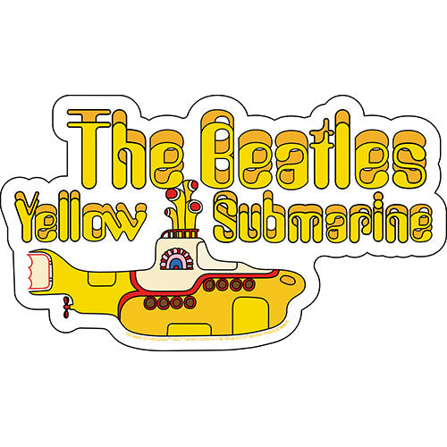 The Beatles Yellow Submarine Logo 5.75"x3.3" Sticker