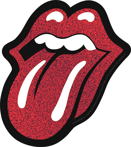 The Rolling Stones Glitter Tongue Logo 4.5"x5" Glitter Sticker
