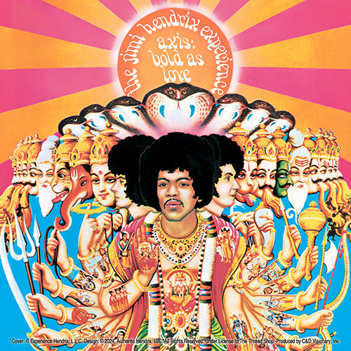 Jimi Hendrix Bold As Love 4"x4" Sticker
