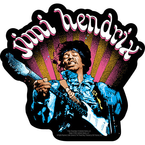 Jimi Hendrix Rays 4.6"x5" Sticker