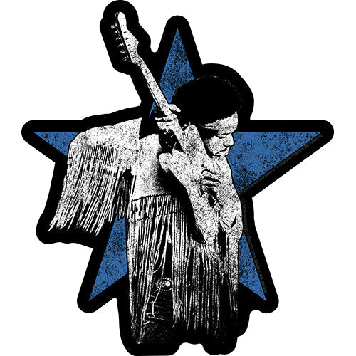 Jimi Hendrix Star 5"x5.7" Sticker