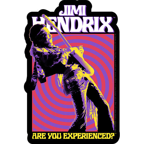 Jimi Hendrix Trippy Swirl 3.6"x5.5" Sticker