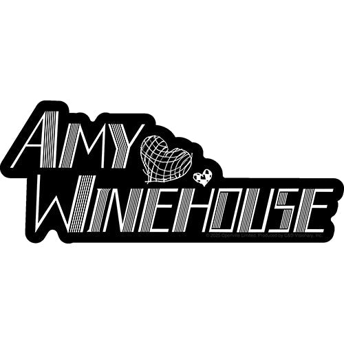 Amy Winehouse Hearts Logo 6.5"x2.7" Sticker