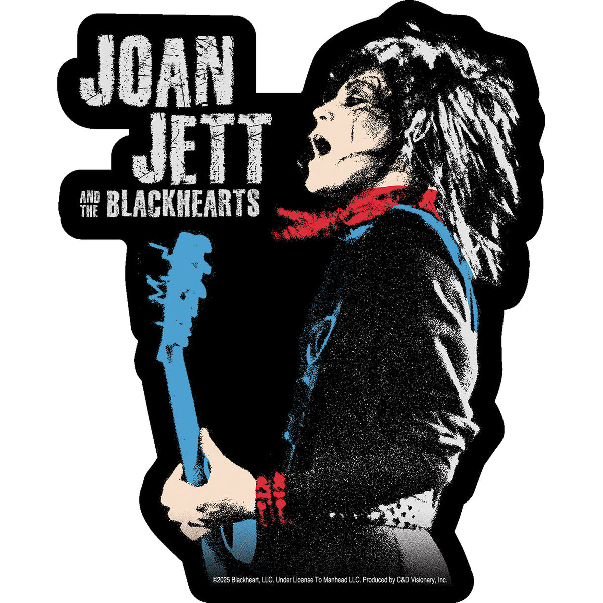 Joan Jett & the Blackhearts Stencil 4.4"x5.4" Sticker