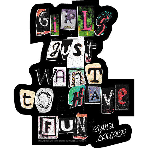 Cyndi Lauper Girls Wanna Have Fun 4"x5" Sticker