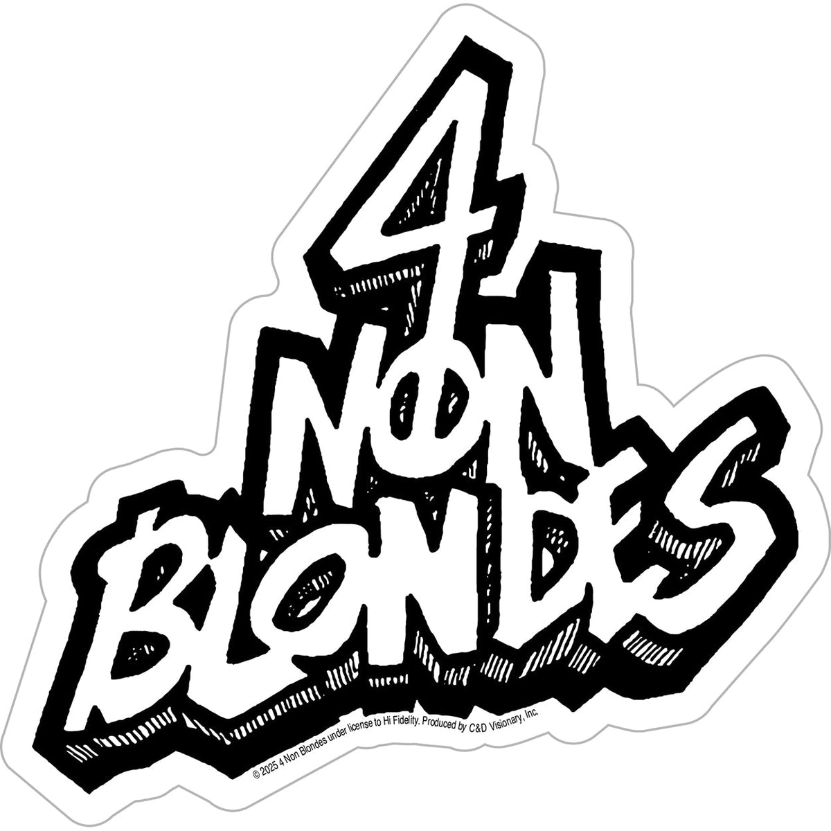 4 Non Blondes Logo 4"x5" Sticker