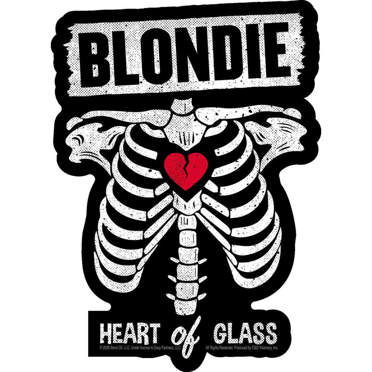Blondie Heart of Glass 4"x5.5" Sticker