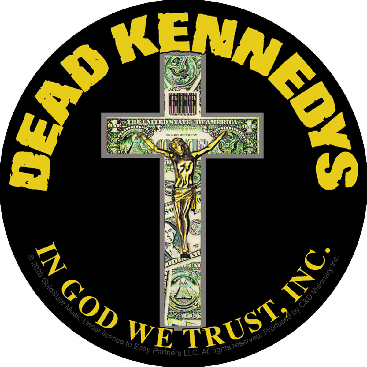 Dead Kennedys Money Cross 4"x4" Sticker