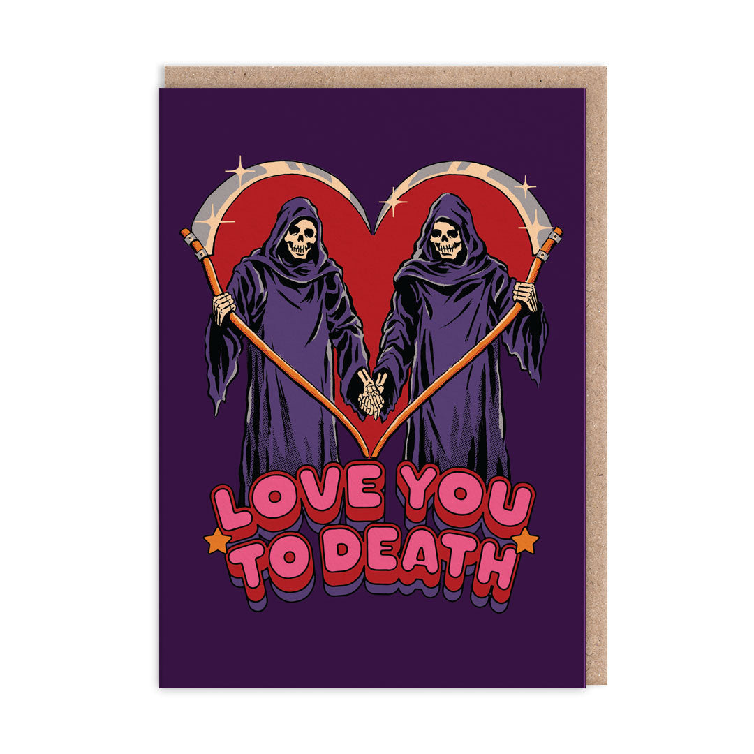 Love You To Death Greeting Card by Ohh Deer