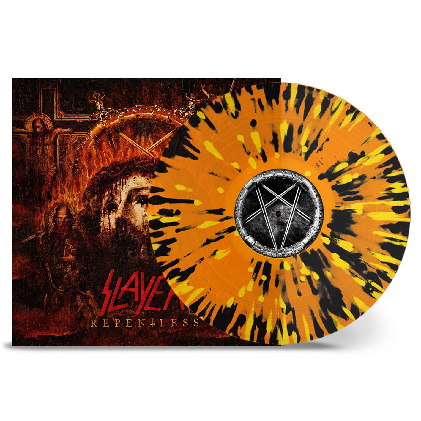 Slayer - Repentless LP (Trans Orange Yellow Black Splatter Vinyl).jpg