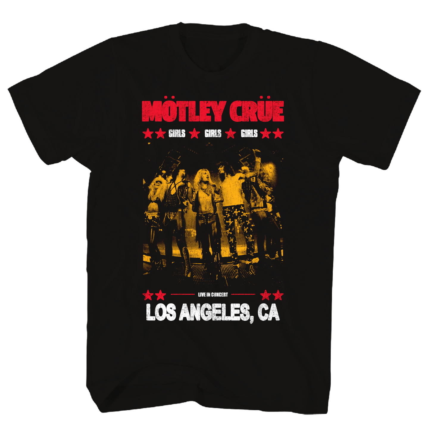 Motley Crue - Girls La Concert Live Tshirt Black Product Image