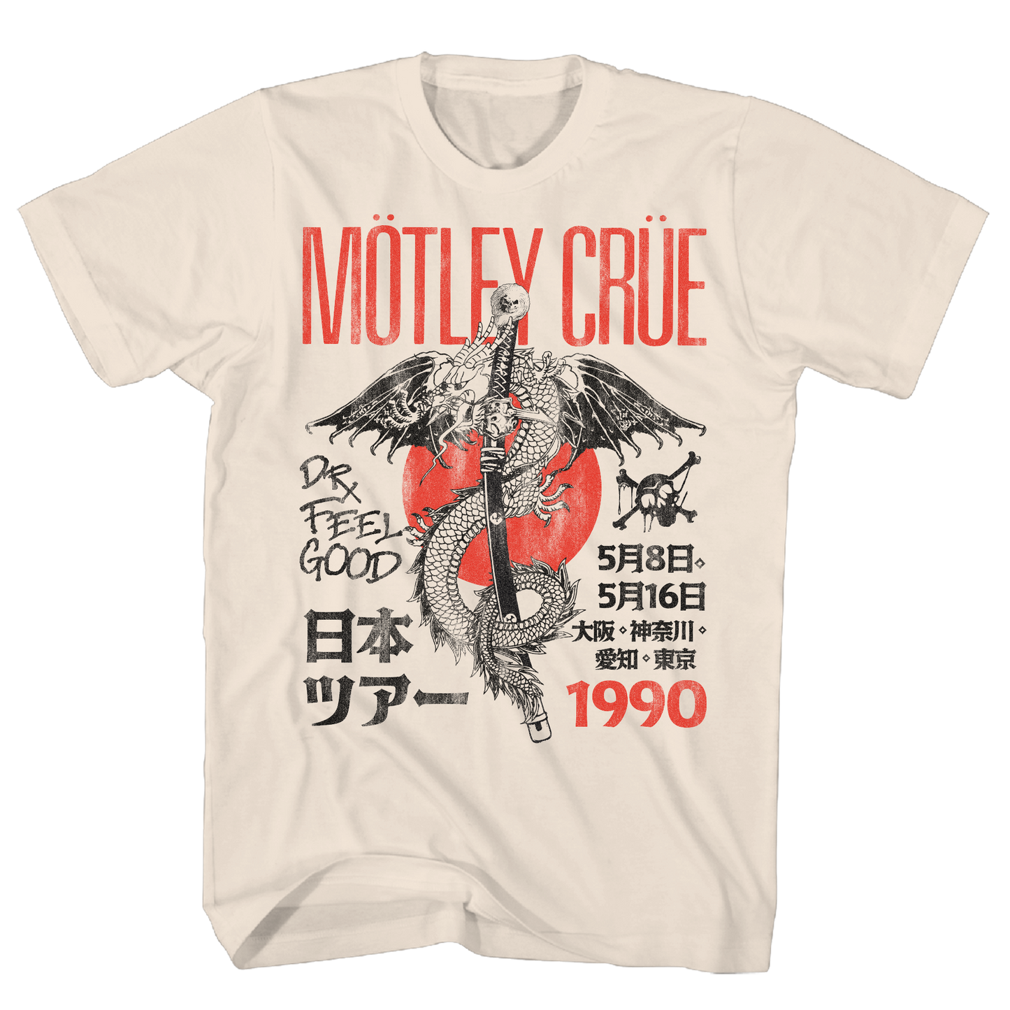 Motley Crue - Dr Feelgood Japan Tour Tshirt Nat Product Image
