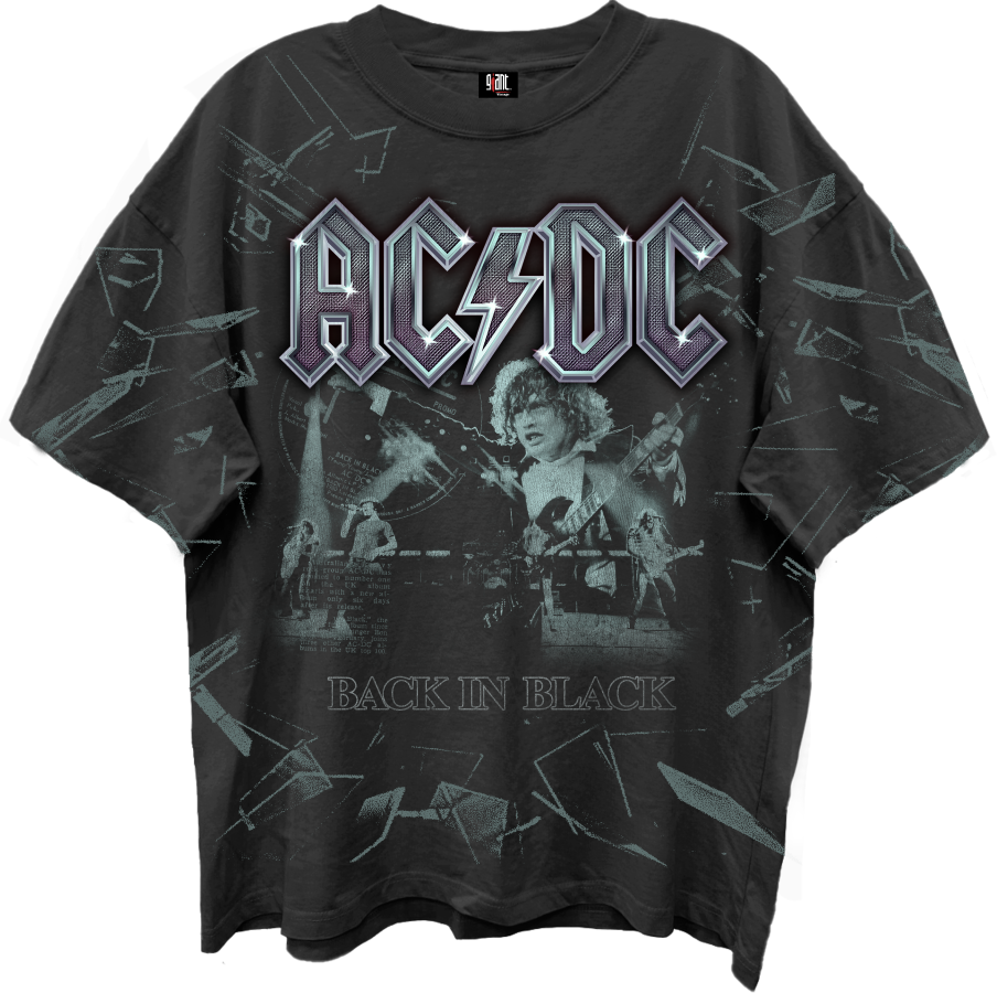 AC/DC - Back In Blkgiant Vintage T Shirt Black Product Image