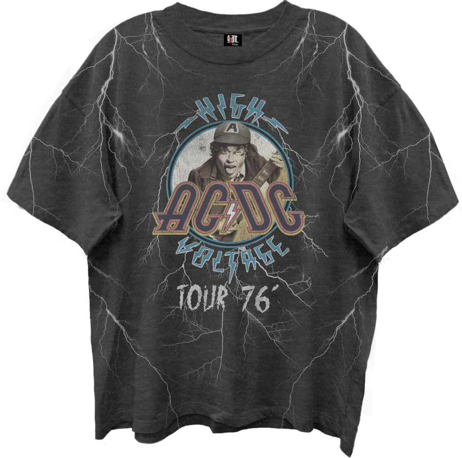 AC/DC - High Voltage 76 Giant Vintage Tshirt Black Product Image