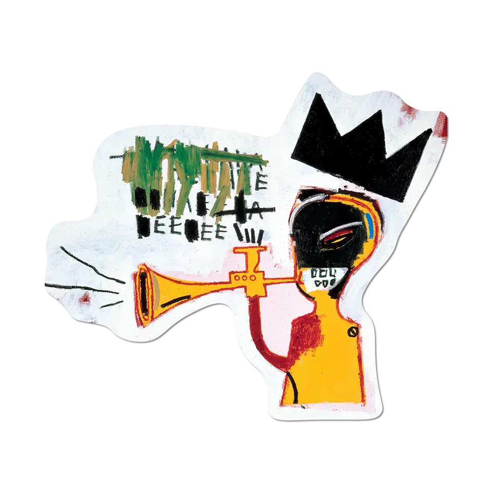 Trumpet by Basquiat - Die-Cut Sticker (music)