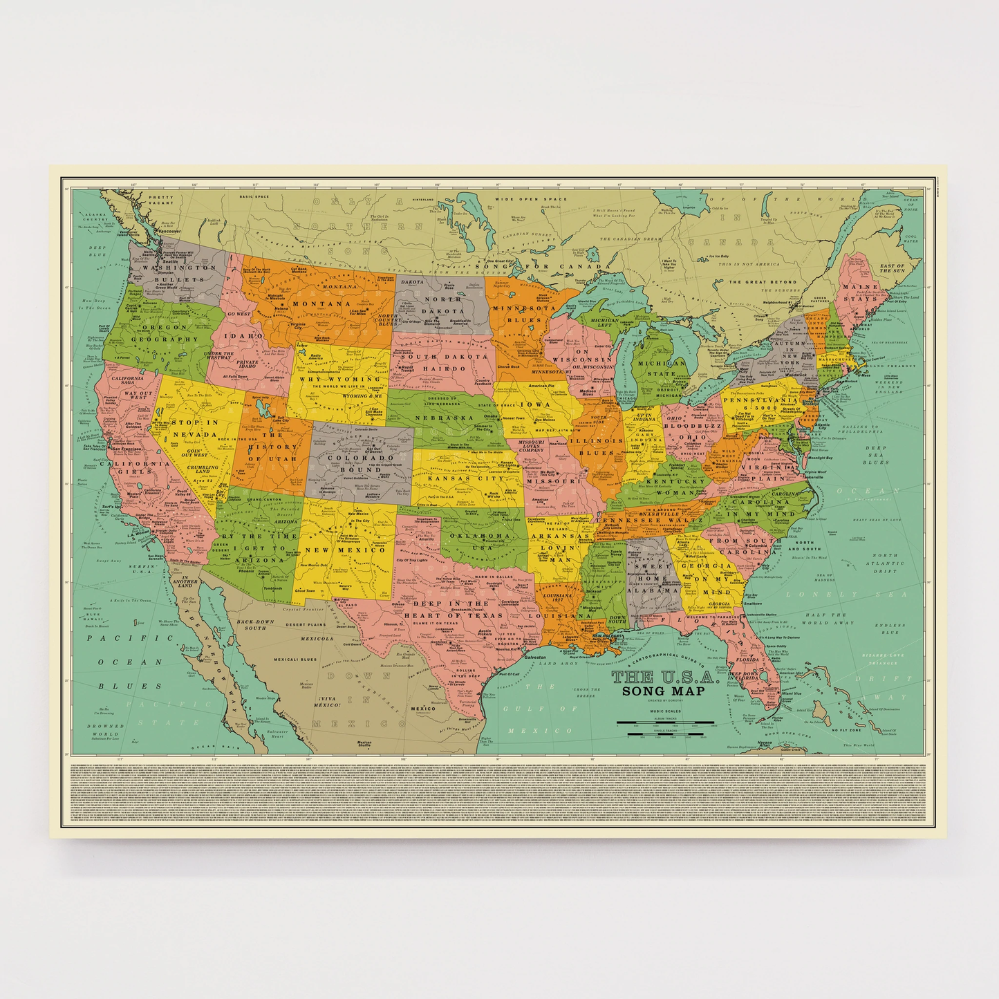 U.S.A. Song Map