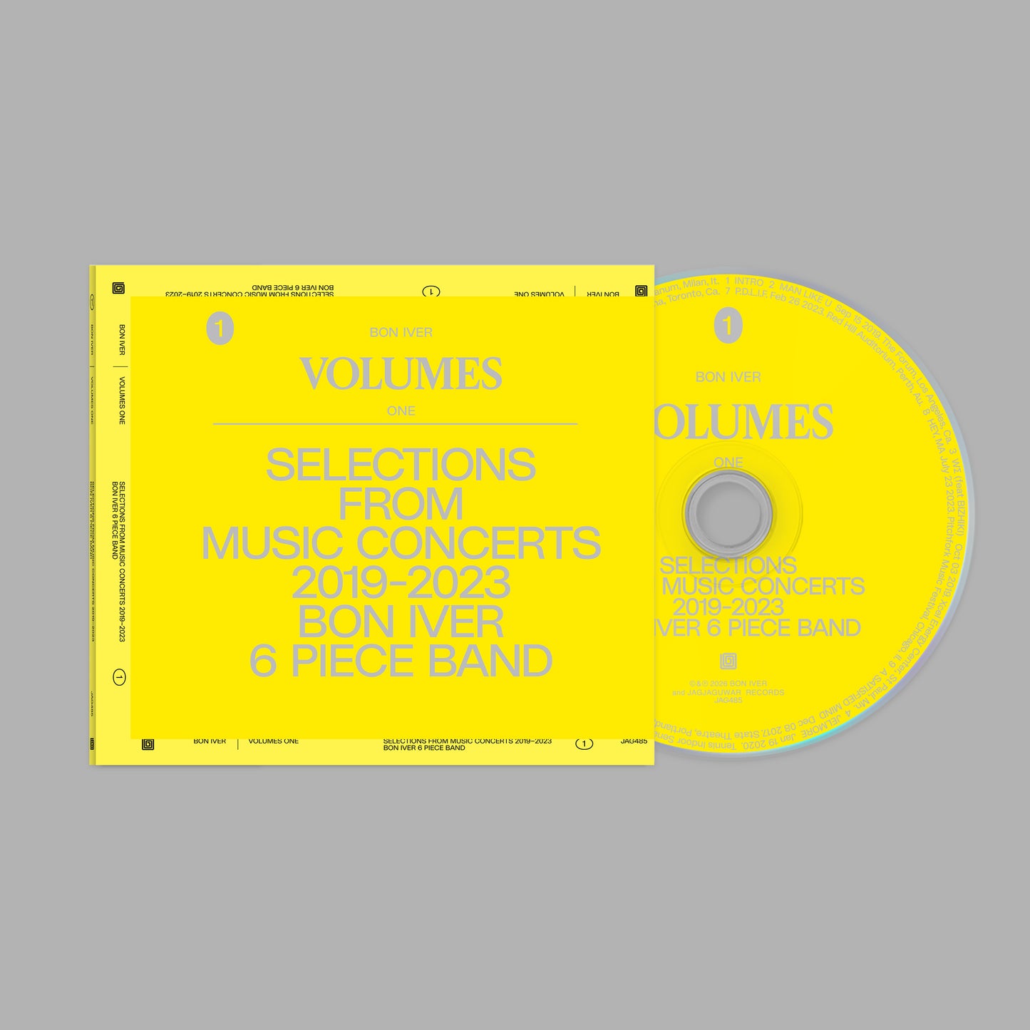 Volumes: One Selections From Music Concerts 2019-2023 Bon Iver 6 Piece Band