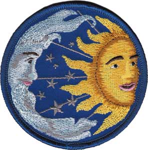Sun, Moon & Stars 3" Round Patch