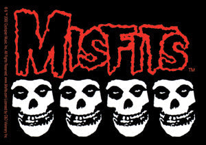 Misfits 4 Skulls 4.25"x3" Sticker