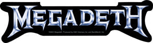 Megadeth Logo 6"x1.6" Sticker