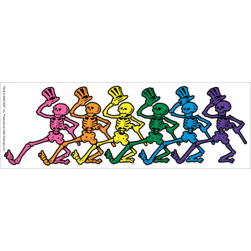 Grateful Dead Skeletons 8"x2.75" Sticker