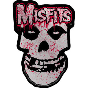 Misfits Logo & Skull 3.6"x5.1" Chrome Sticker